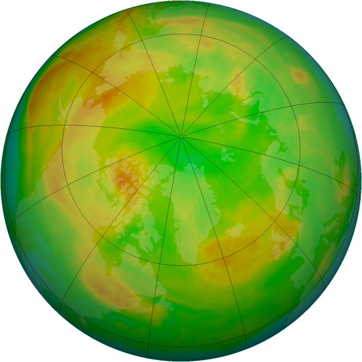 Arctic ozone map for 25 May 2000